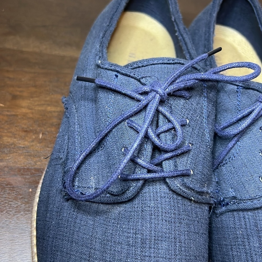 GH Bass Mens 12 D Bridgeton Casual Oxford Blue Fabric Comfort Lace Up - Picture 5 of 8